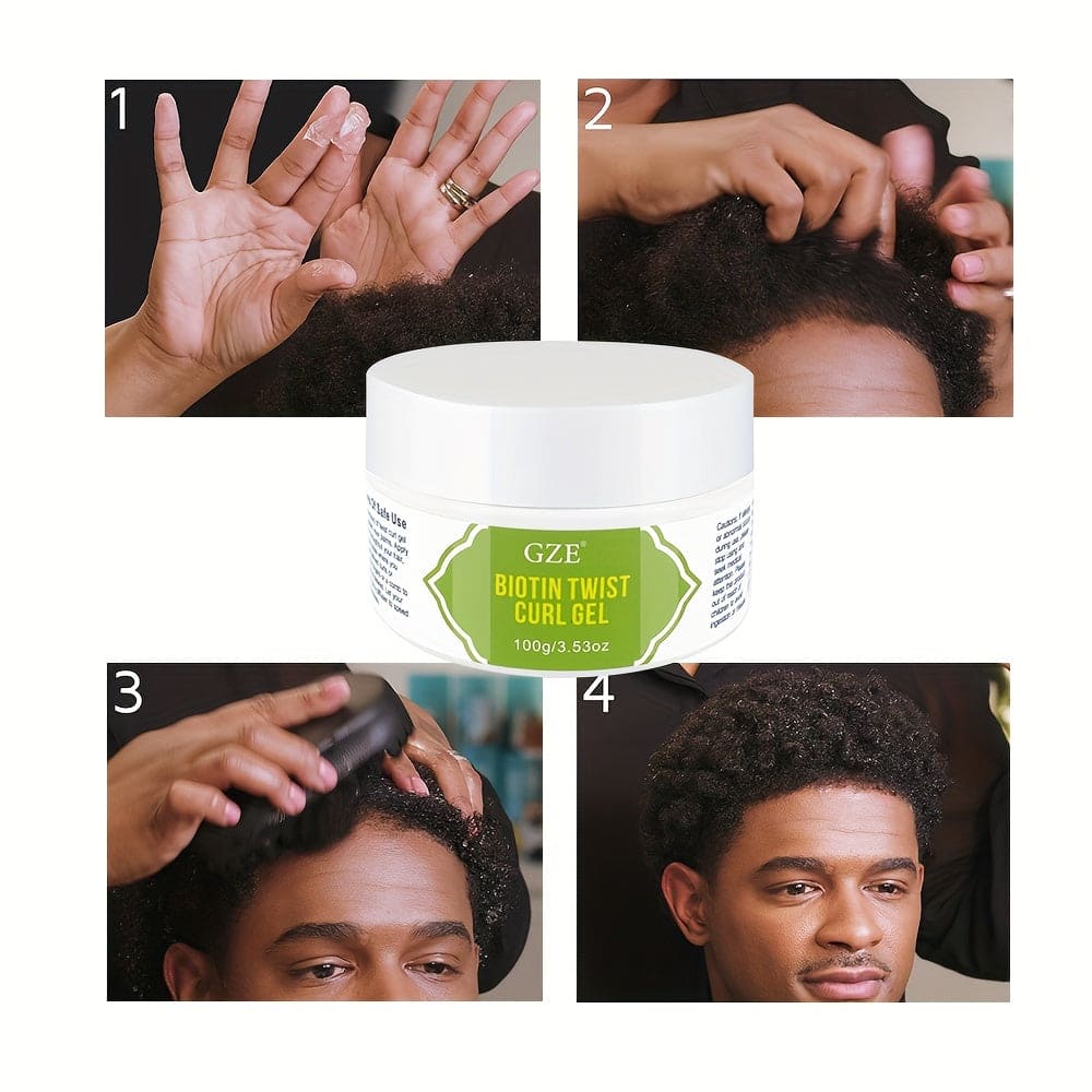 Biotin Twist Curl Gel - Hydrating Styling Formula for Stronger, Healthier Hair | Defines & Moisturizes
