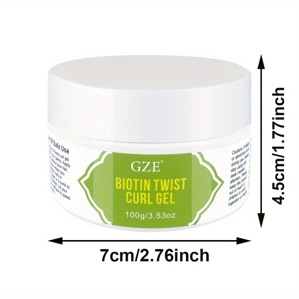 Biotin Twist Curl Gel - Hydrating Styling Formula for Stronger, Healthier Hair | Defines & Moisturizes